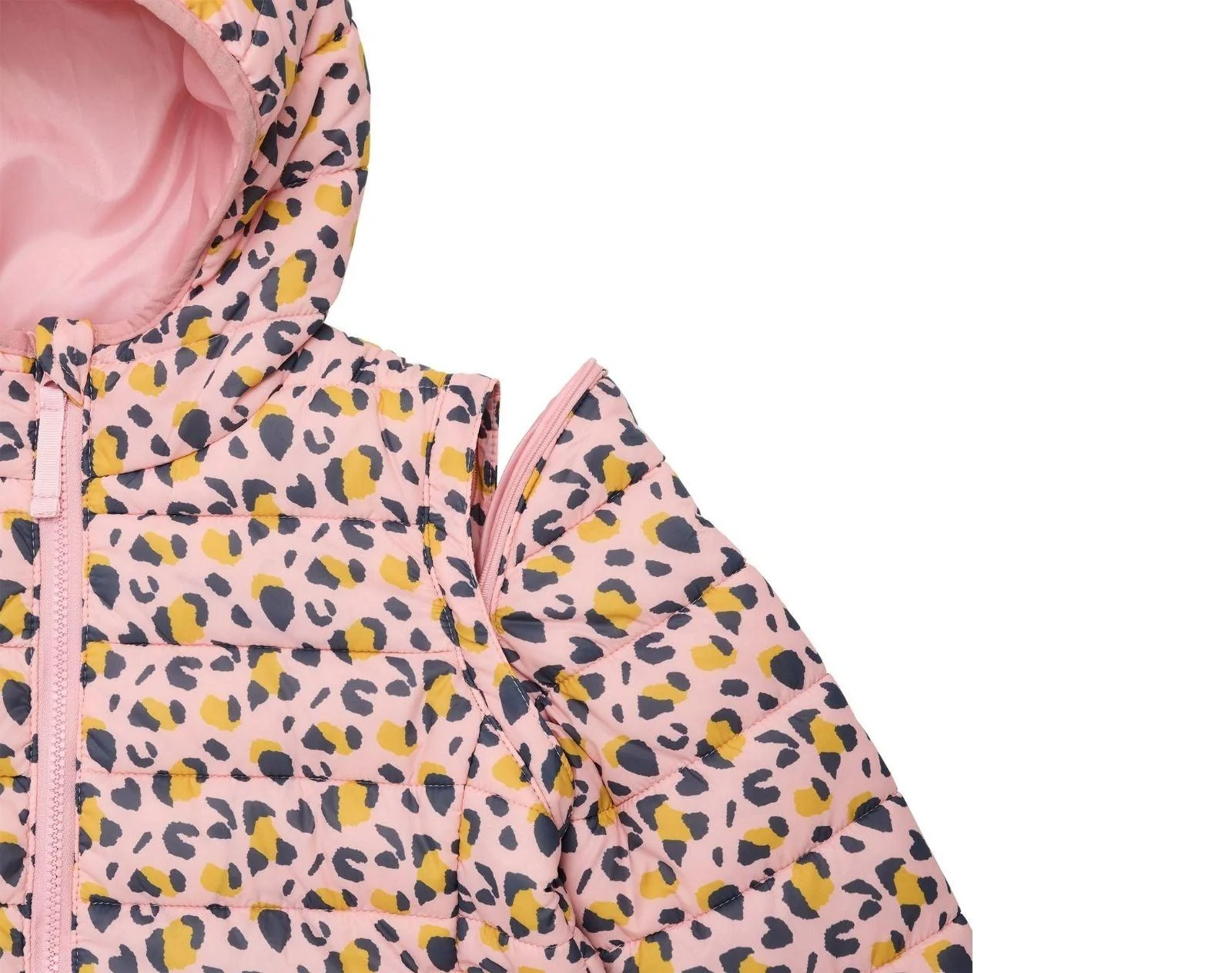 2 in 1 Puffer Jacket & Vest - Leopards - Image 6