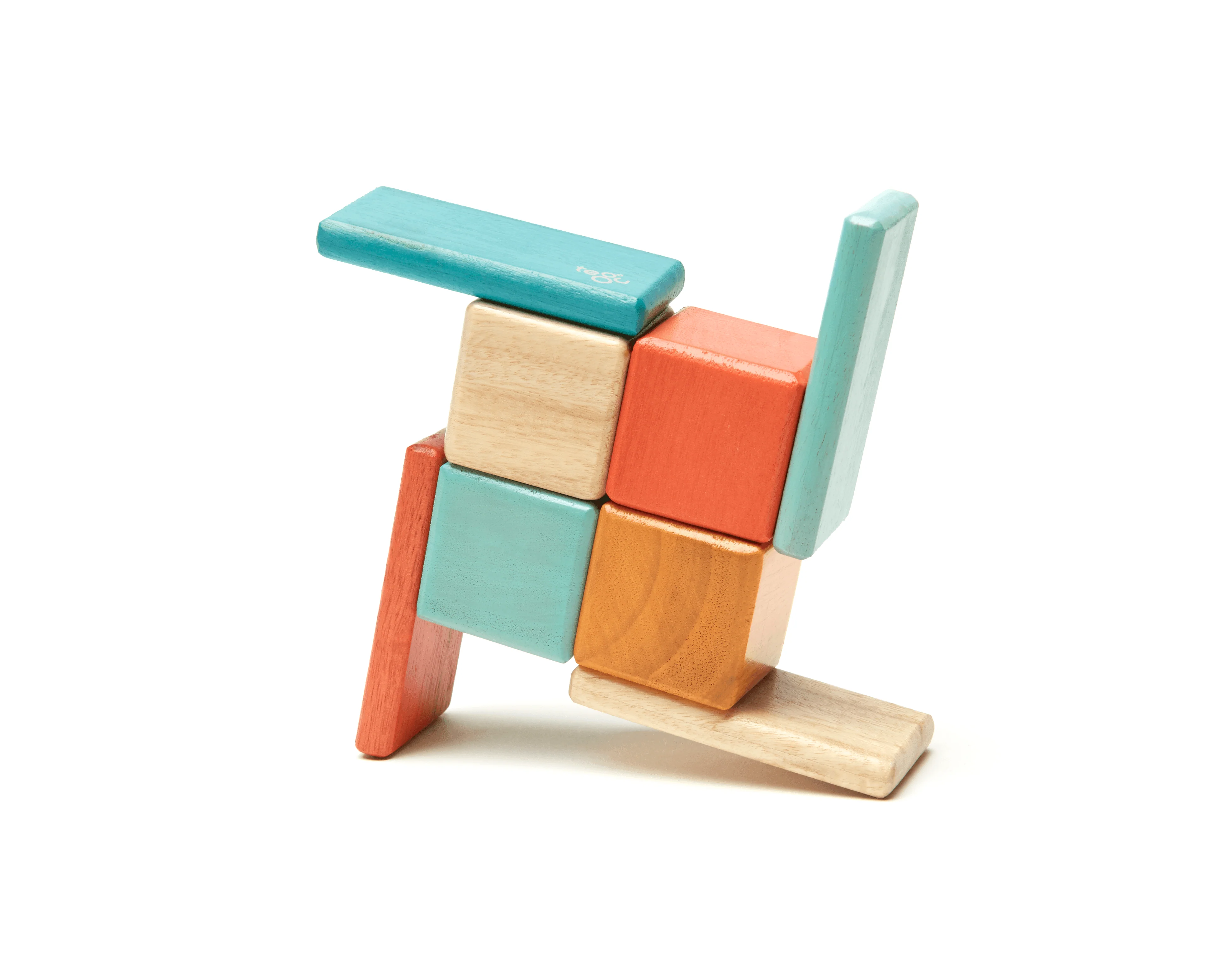 Magnetic Wooden Blocks & Travel Pouch - 8 Pieces - Image 4
