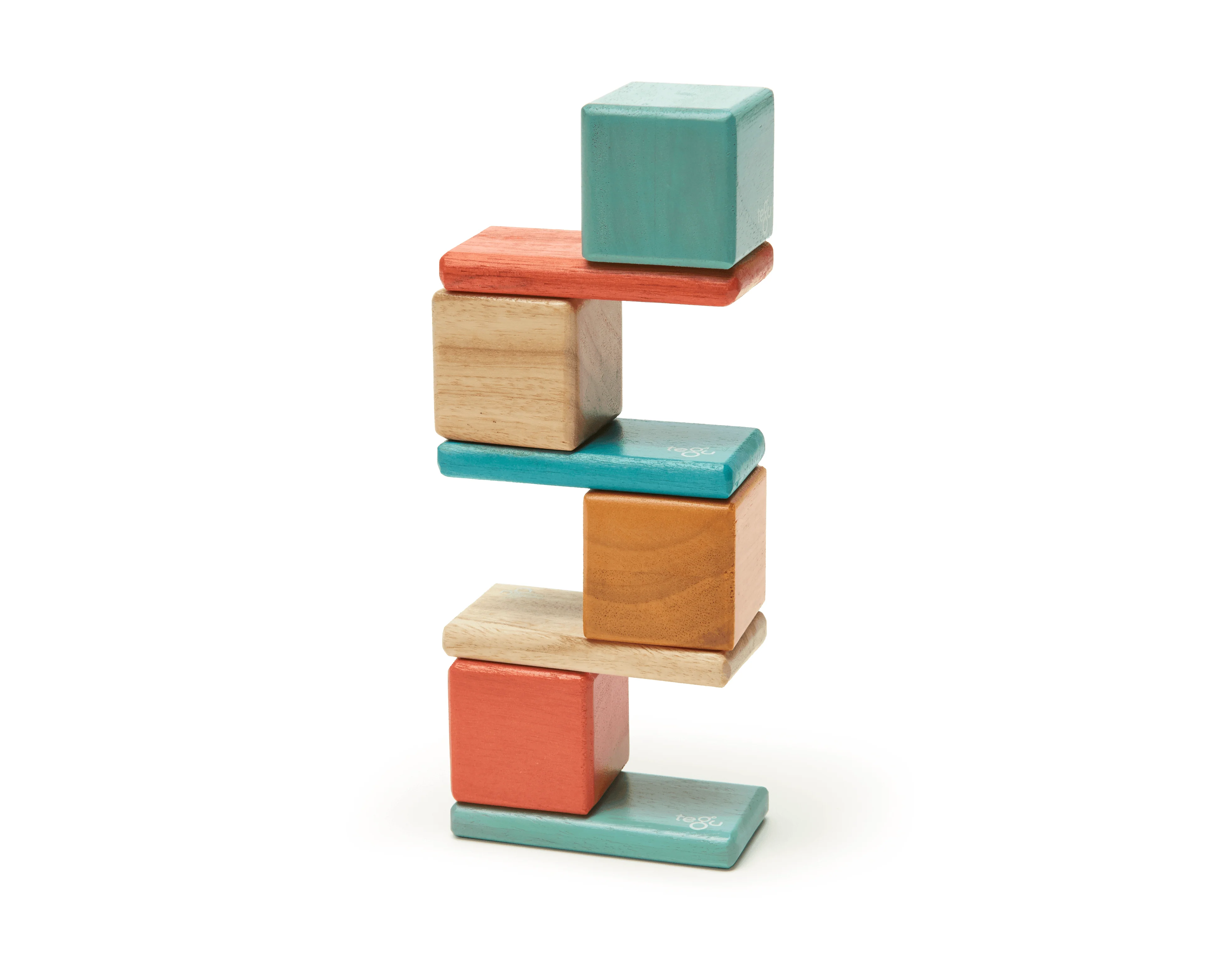 Magnetic Wooden Blocks & Travel Pouch - 8 Pieces - Image 5