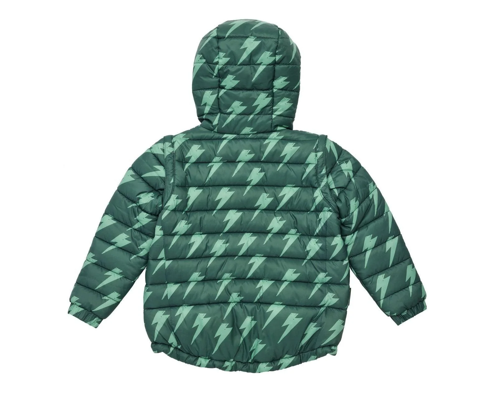 2 in 1 Puffer Jacket & Vest - Lightning Bolt - Image 3