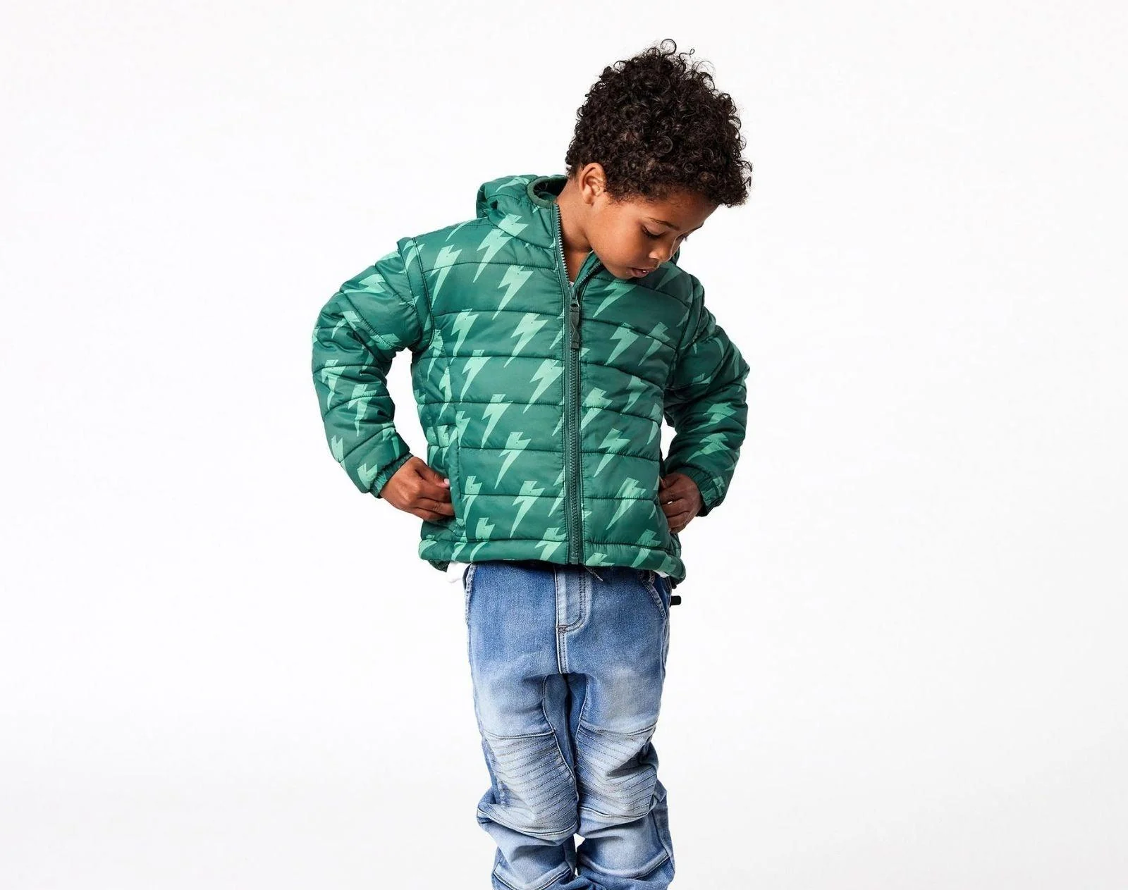 2 in 1 Puffer Jacket & Vest - Lightning Bolt - Image 7