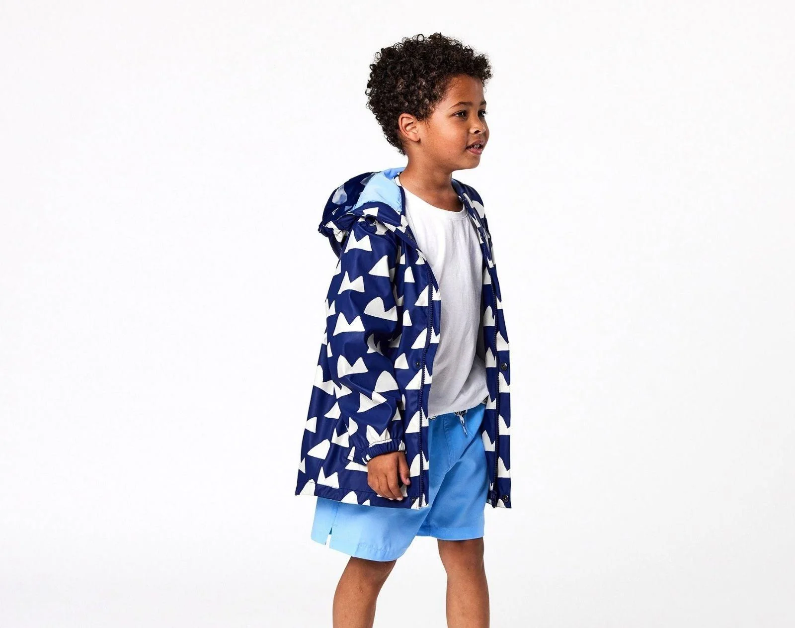 Recycled Waterproof Raincoat - Mountains - Image 4