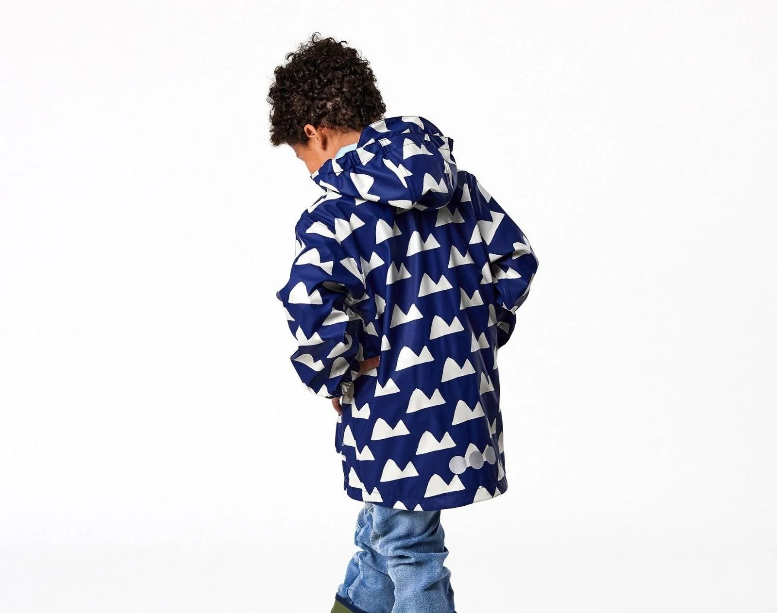 Recycled Waterproof Raincoat - Mountains - Image 5