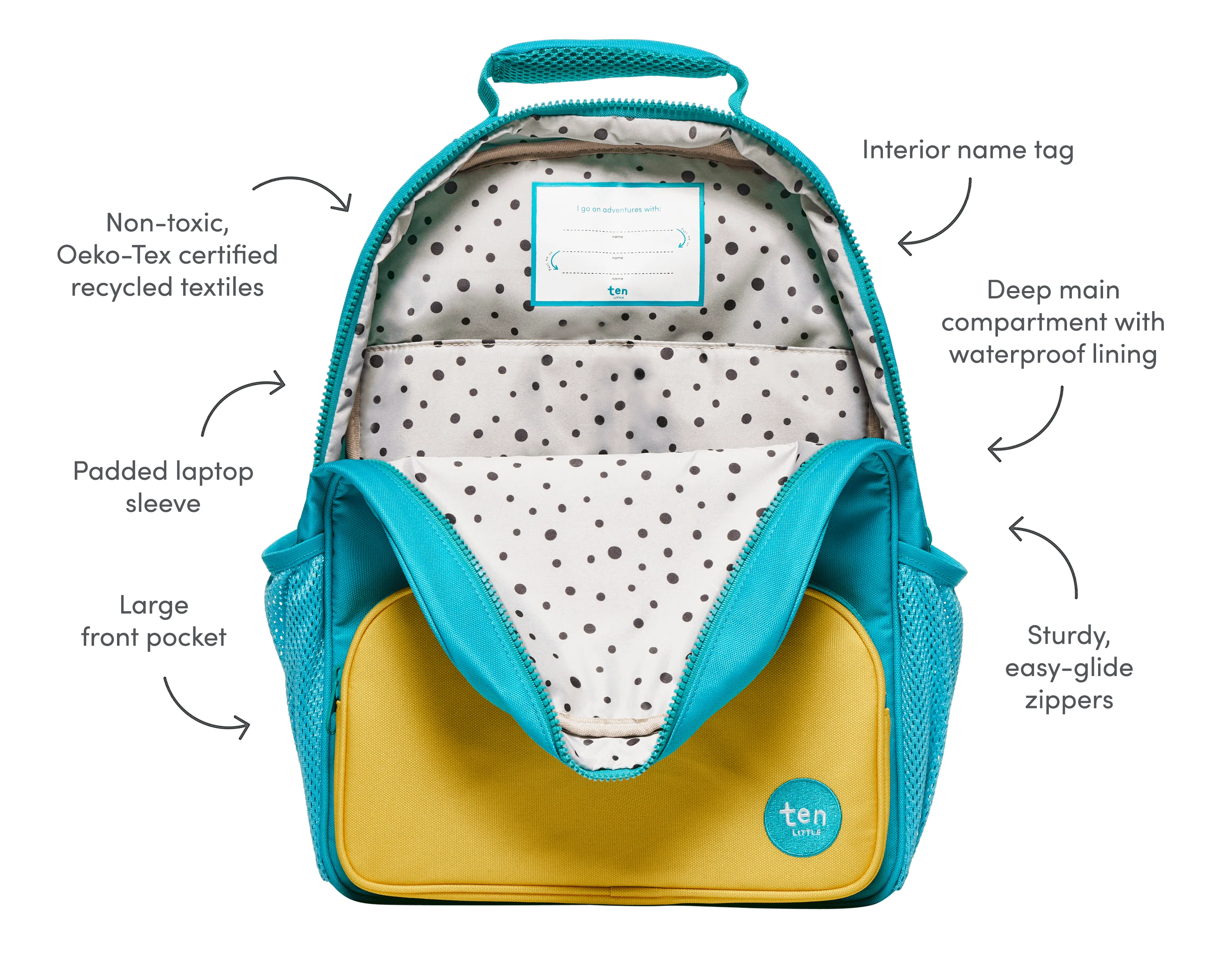 Recycled Backpack - 15 Inch - Image 11
