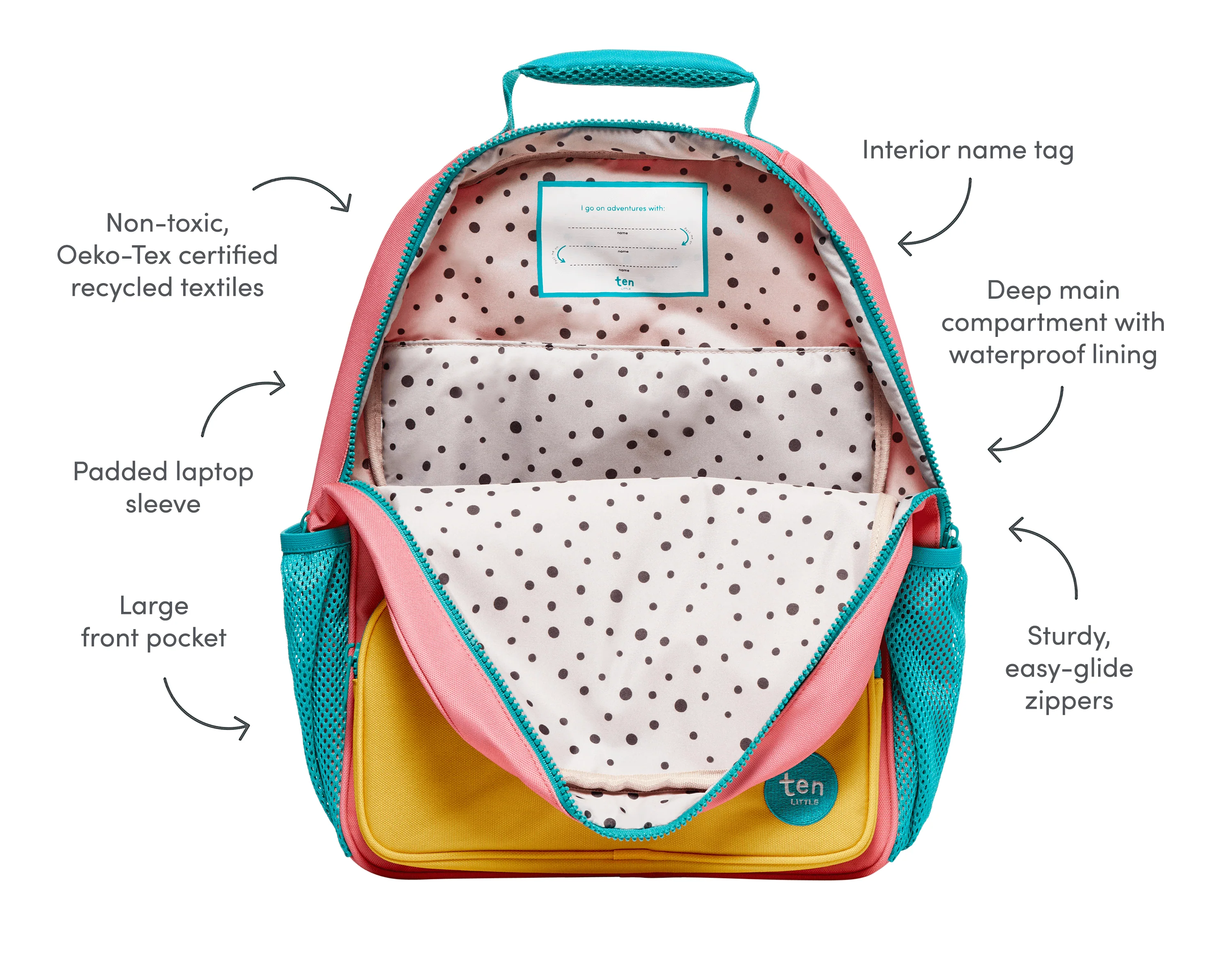 Recycled Backpack - 15 Inch - Image 13