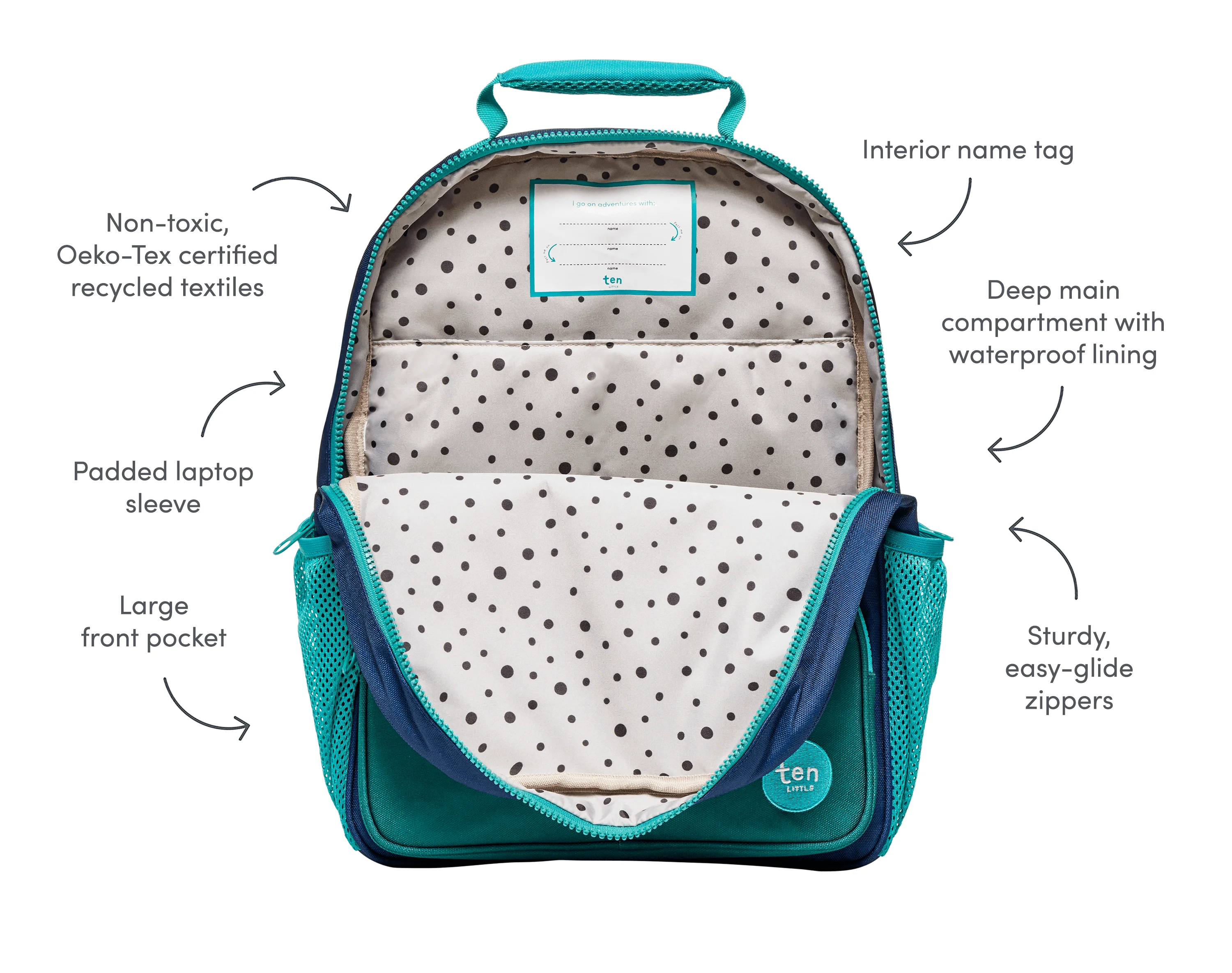 Recycled Backpack - 15 Inch - Image 5