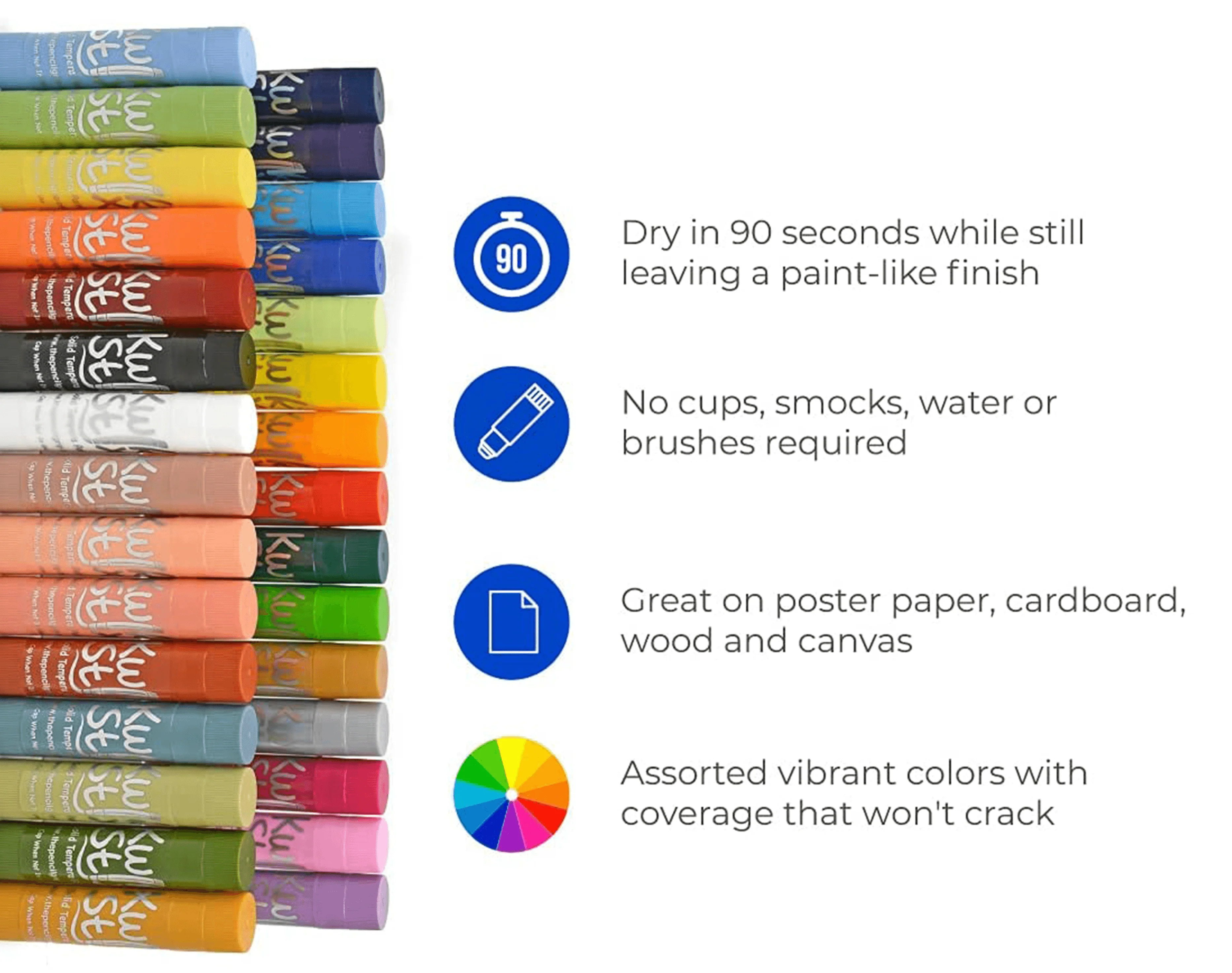 Tempera Paint Sticks - Set of 30 - Image 3