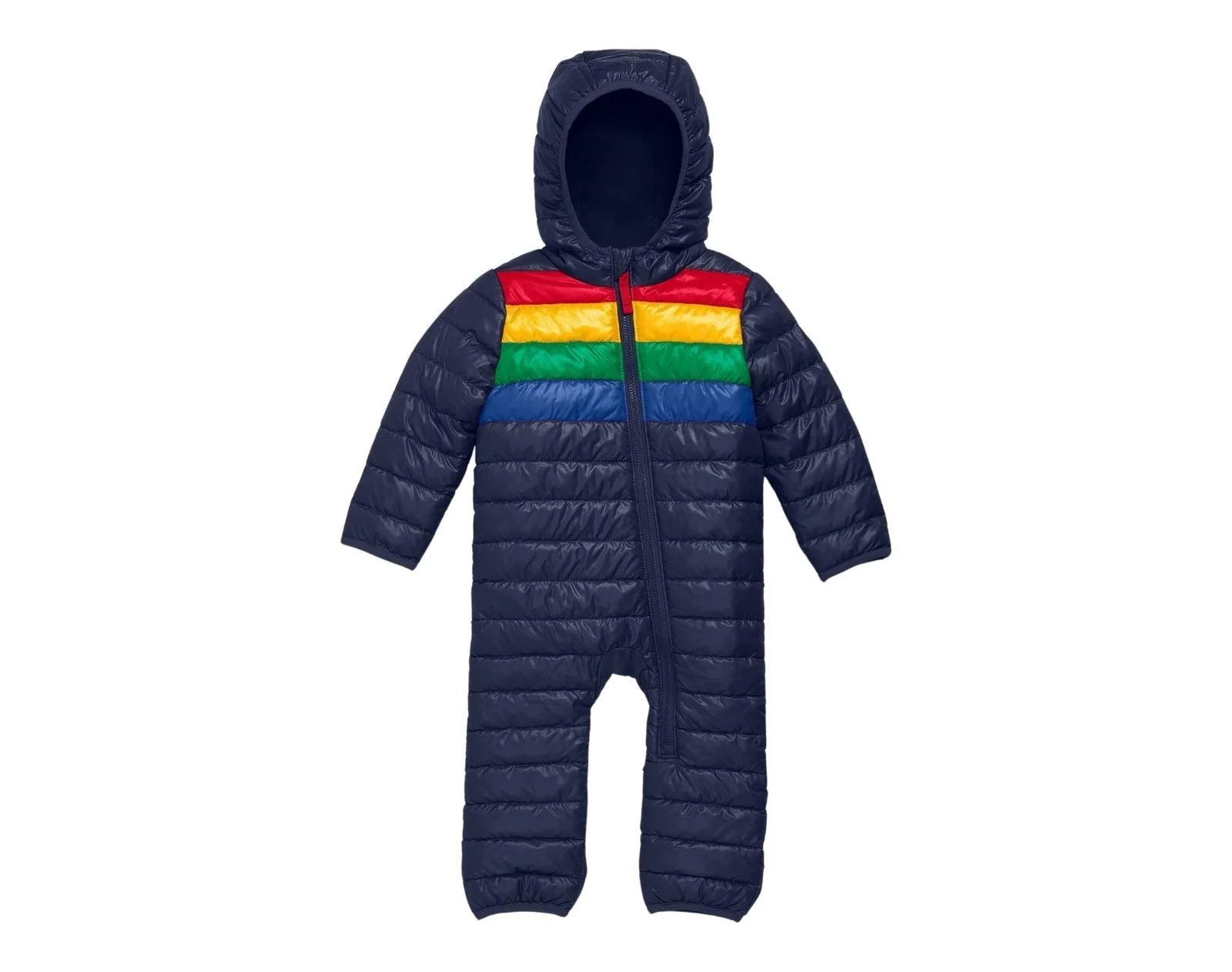 Striped Baby Lightweight Puffer Suit - Image 3