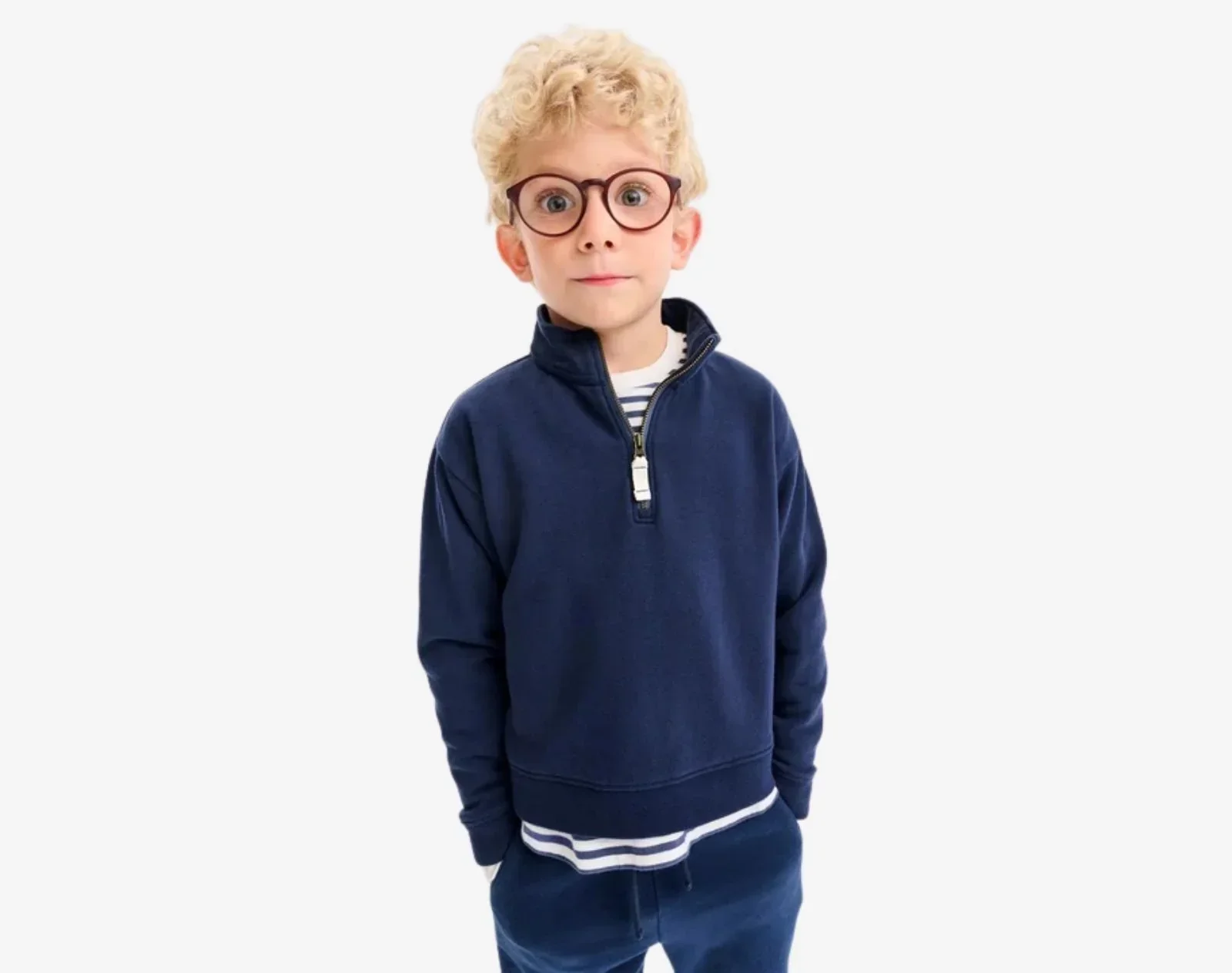 French Terry Quarter Zip Sweatshirt - Image 11