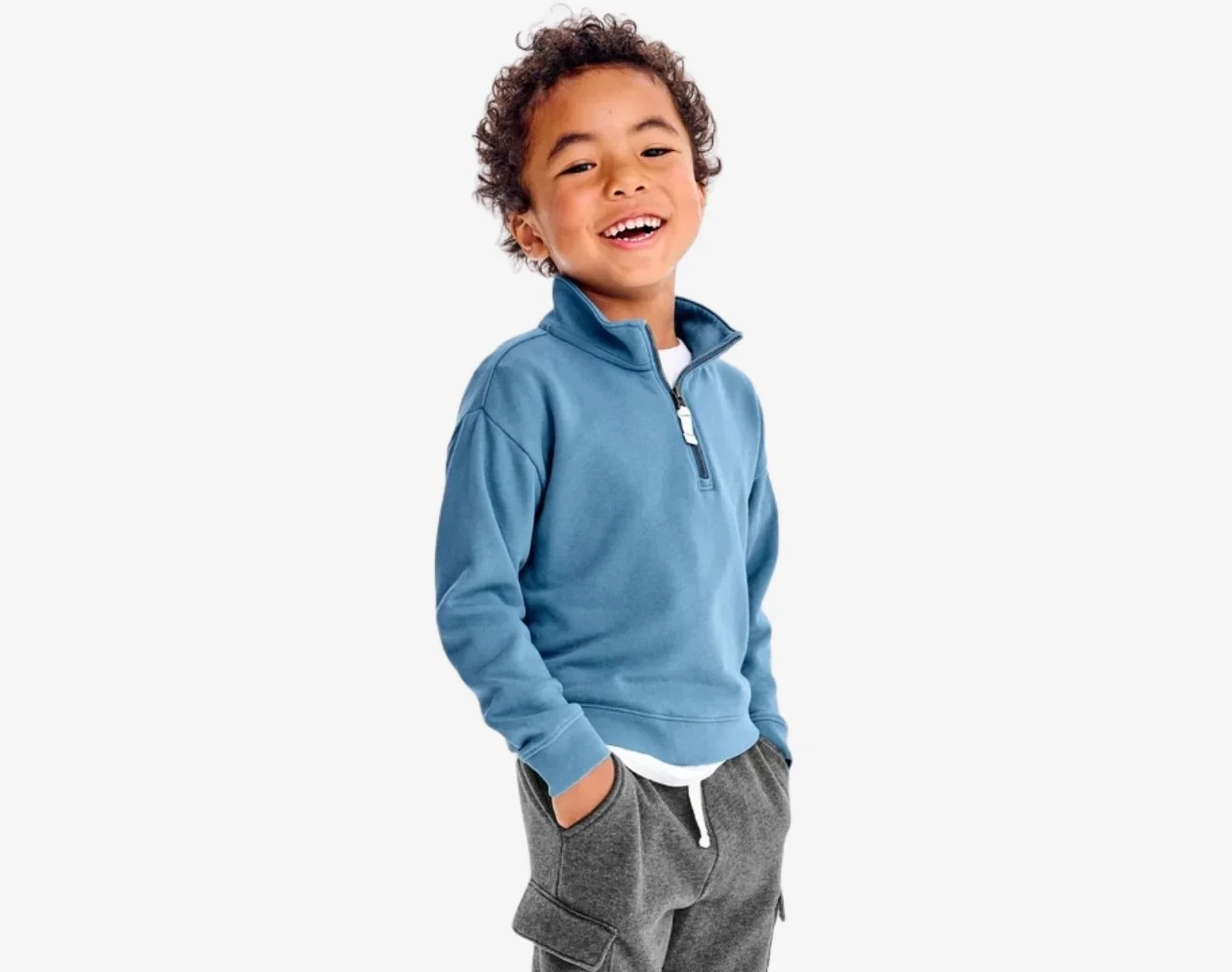French Terry Quarter Zip Sweatshirt - Image 12
