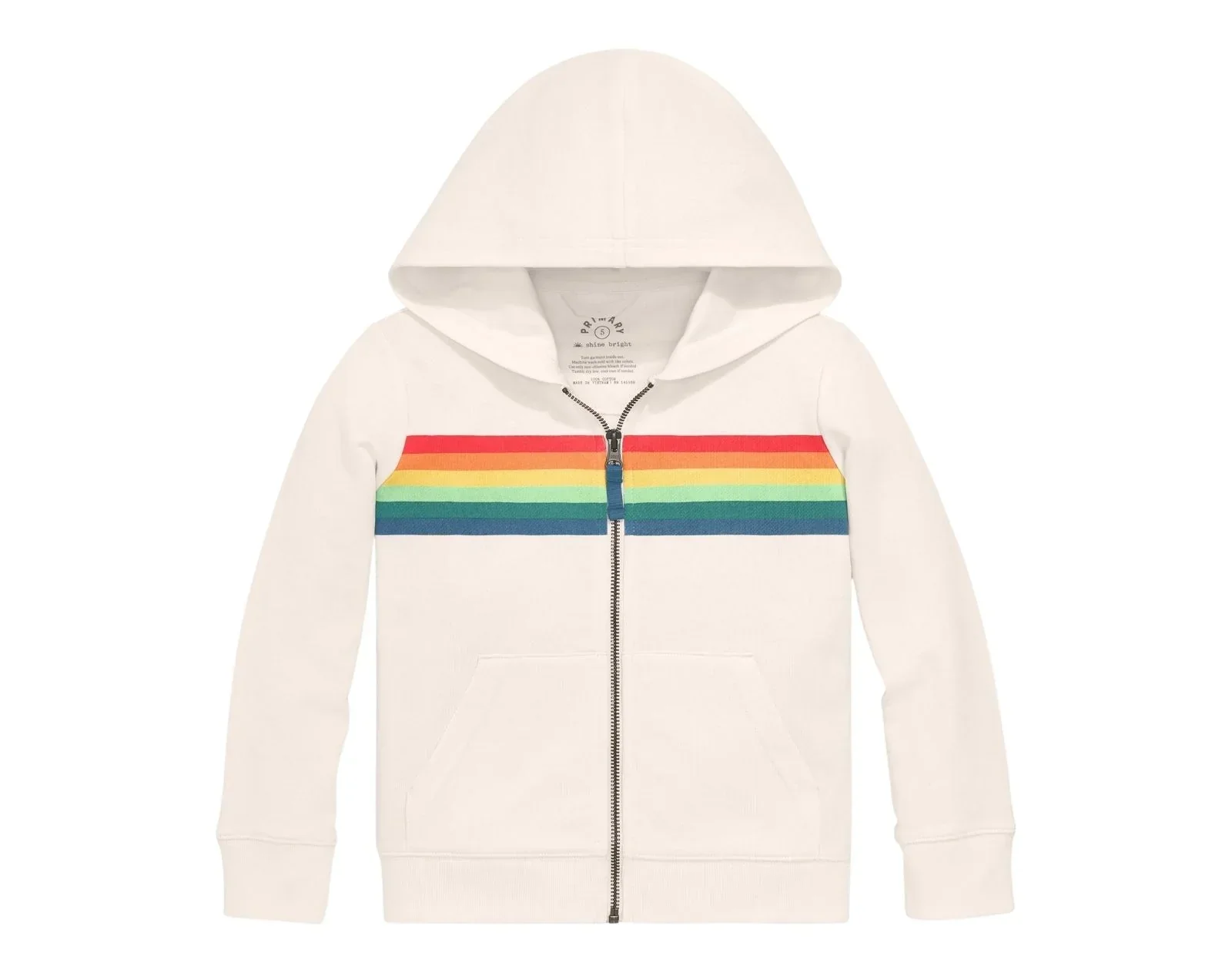 French Terry Zip Hoodie - Striped Banner - Image 3