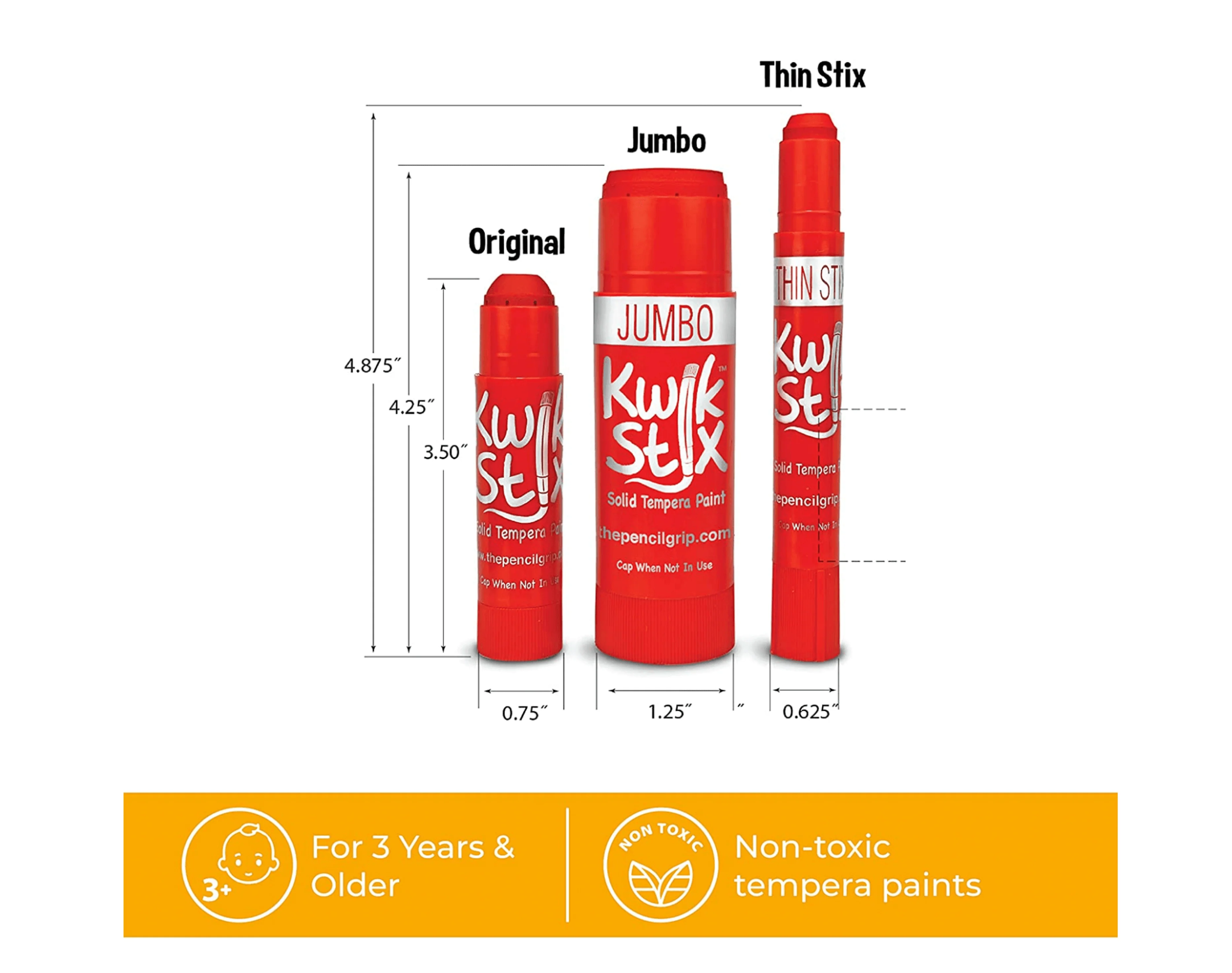 Thin Tempera Paint Sticks - Set of 12 - Image 4